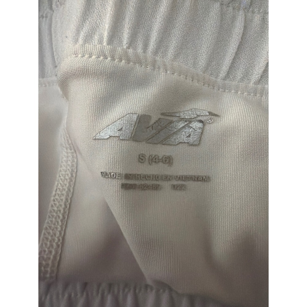 Avia Womens White 2-in-1 Running Shorts Smocked Waist Zipper Pocket Size S 4-6 - Picture 5 of 5